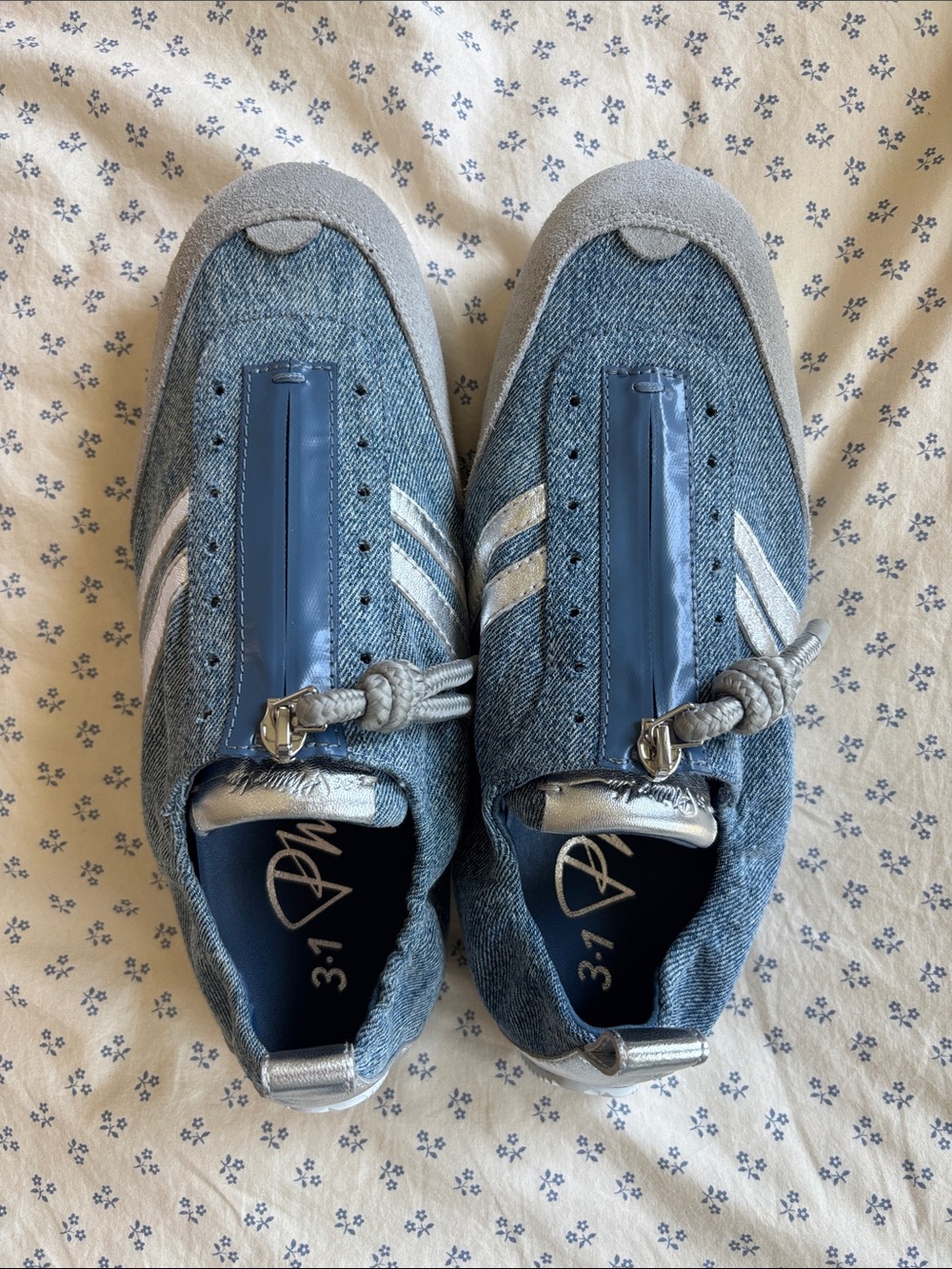 3.1 Phillip Lim indigo denim  “On the Go” sneakers; brand new.